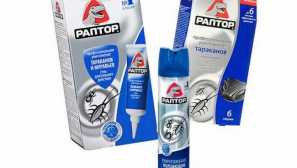 Používame raptor z aplikácie aerosólu, gél, pascí